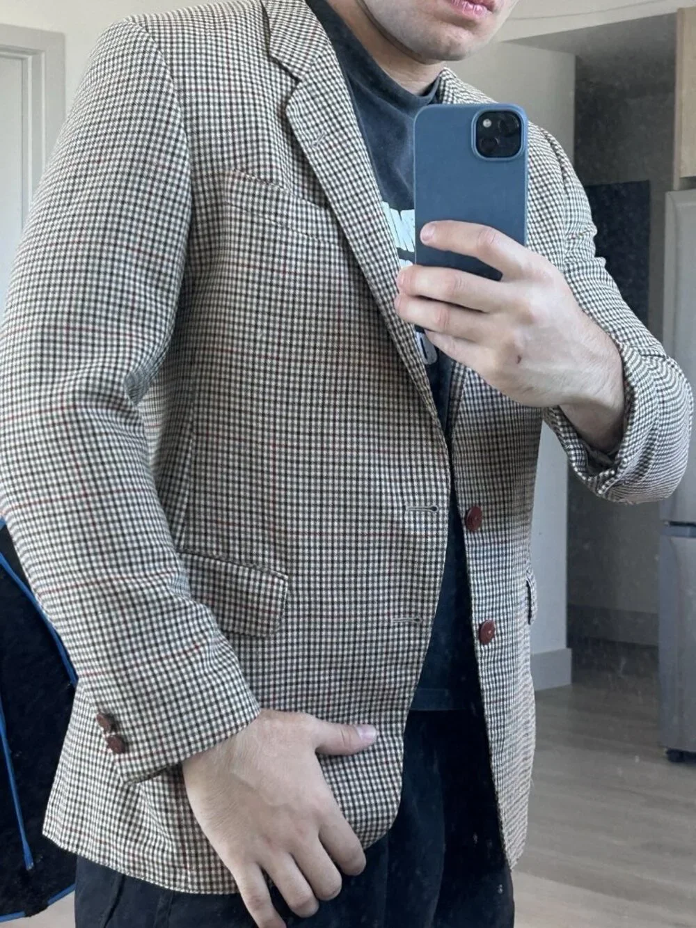 Vintage Yves Saint Laurent Plaid Wool Blazer Jacket Men’s Size US40S Men’s S/M